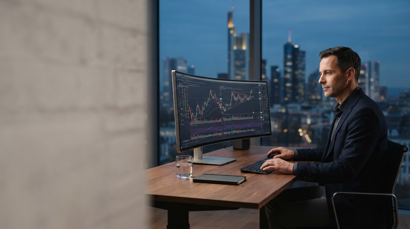 Pattern Trade Radar dashboard analyst reviewing real-time market data